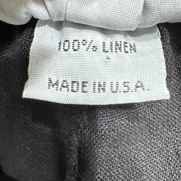 Bryn Walker Pants Womens 1X Black Linen Wide Leg Tapper Lagenlook Boho - Picture 15 of 16